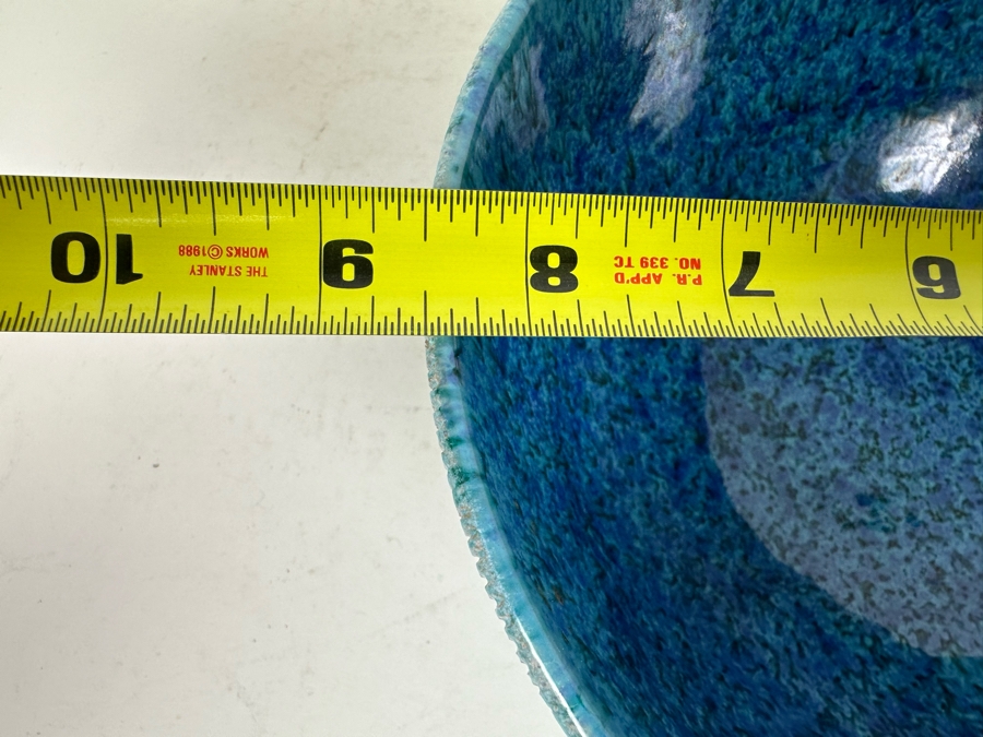 Vintage Mid-Century Modern Bitossi Seta Pattern Italian Ceramic Pottery Bowl 8.5'W X 4'H [Photo 9]