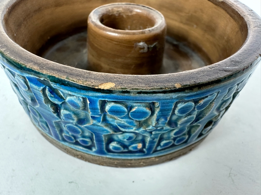 Vintage MCM Bitossi Italian Ceramic Candle Holder 3.75'W X 1.5'H [Photo 3]