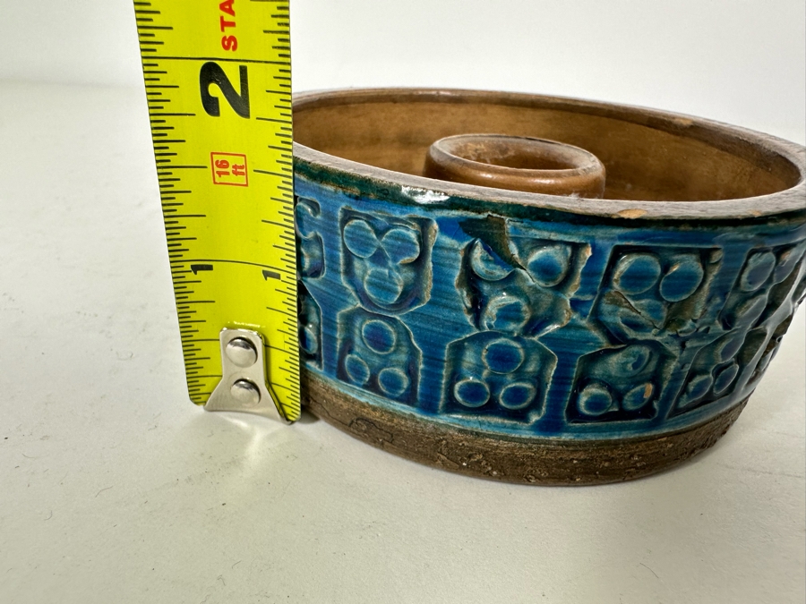 Vintage MCM Bitossi Italian Ceramic Candle Holder 3.75'W X 1.5'H [Photo 7]