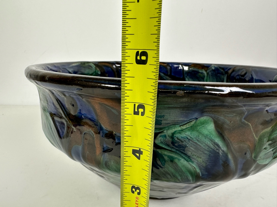 Herman Kahler HAK Danmark High Gloss Mid-Century Modern Pottery Bowl Denmark 10.5'W X 5.5'H [Photo 12]