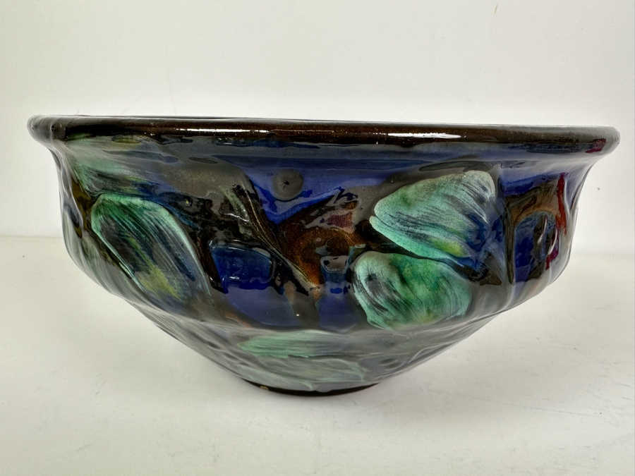 Herman Kahler HAK Danmark High Gloss Mid-Century Modern Pottery Bowl Denmark 10.5'W X 5.5'H [Photo 4]