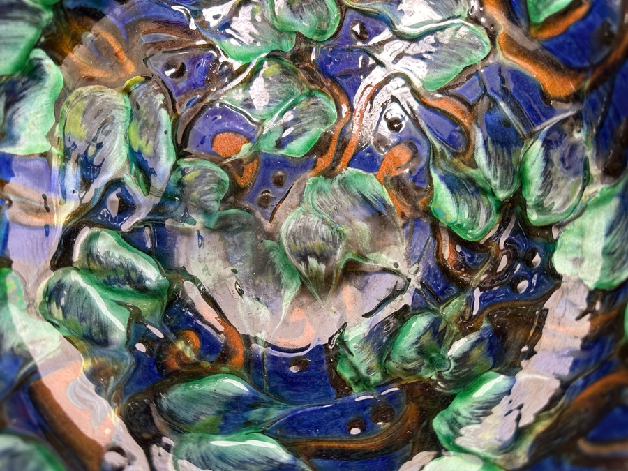 Herman Kahler HAK Danmark High Gloss Mid-Century Modern Pottery Bowl Denmark 10.5'W X 5.5'H [Photo 6]