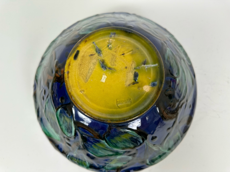 Herman Kahler HAK Danmark High Gloss Mid-Century Modern Pottery Bowl Denmark 10.5'W X 5.5'H [Photo 7]