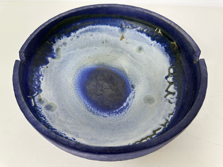 Vintage MCM Italian Signed Fantoni Raymor Pottery Ceramic Ashtray 9'W X 2.5'H [Photo 3]