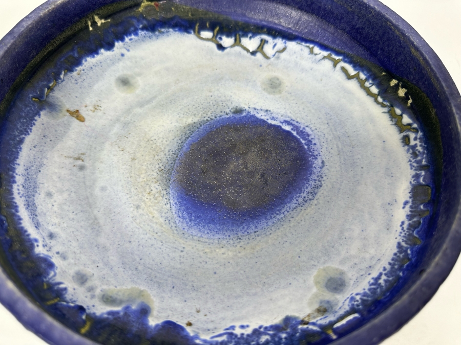 Vintage MCM Italian Signed Fantoni Raymor Pottery Ceramic Ashtray 9'W X 2.5'H [Photo 5]