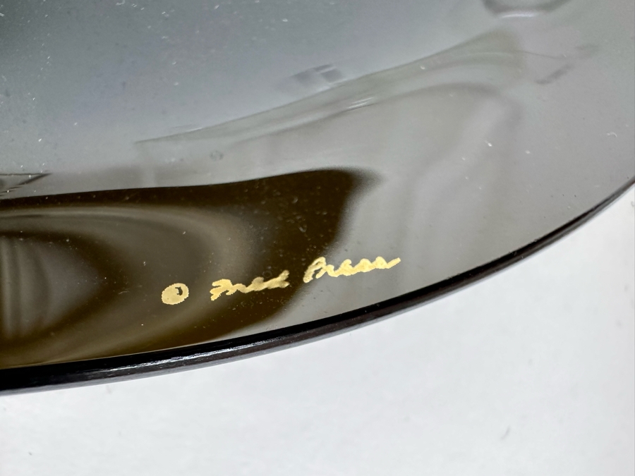 Mid-Century Modern Fred Press Glassware White & Black (Six Glasses) With Metal Carrier Caddy And Matching Tray Fish Design [Photo 6]