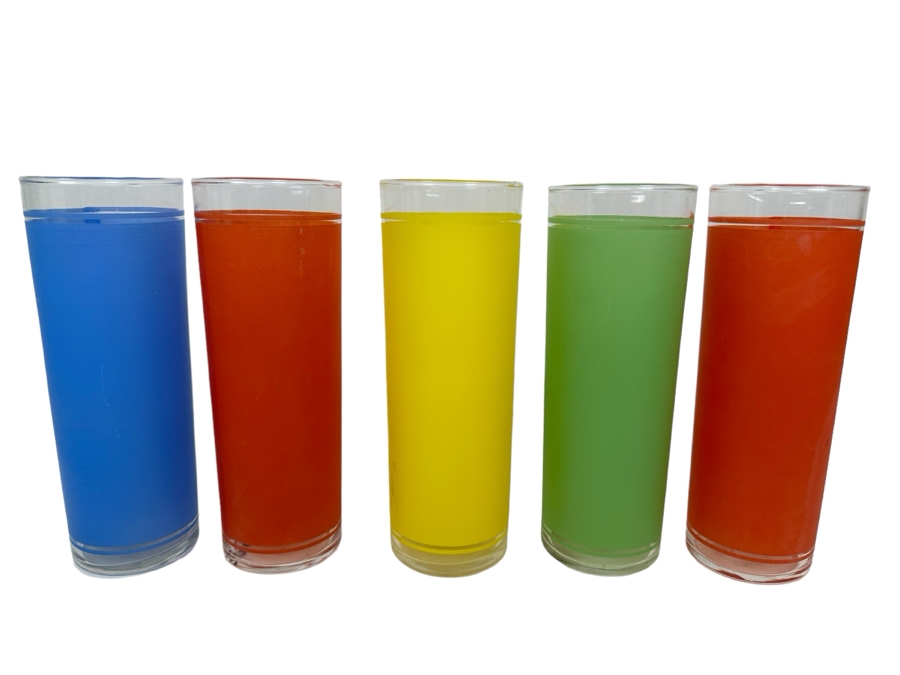 (5) Vintage MCM Glassware 6.75'H [Photo 1]