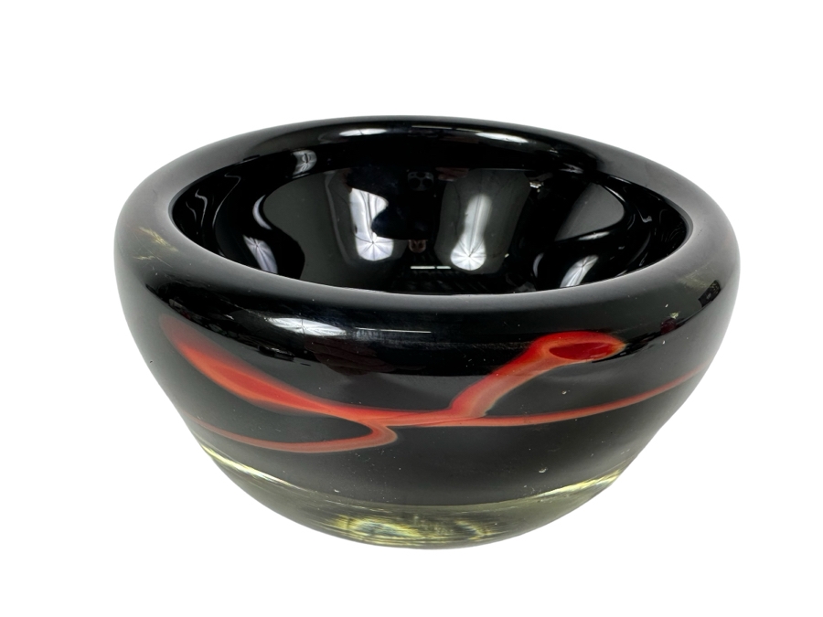 Vintage Italian Murano Art Glass Bowl 5'W X 3'H