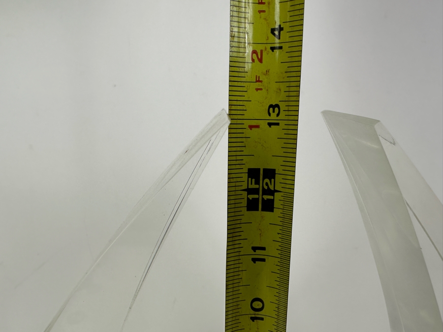 Pair Of Vintage Lucite Tusk Sculptures 13'H [Photo 4]