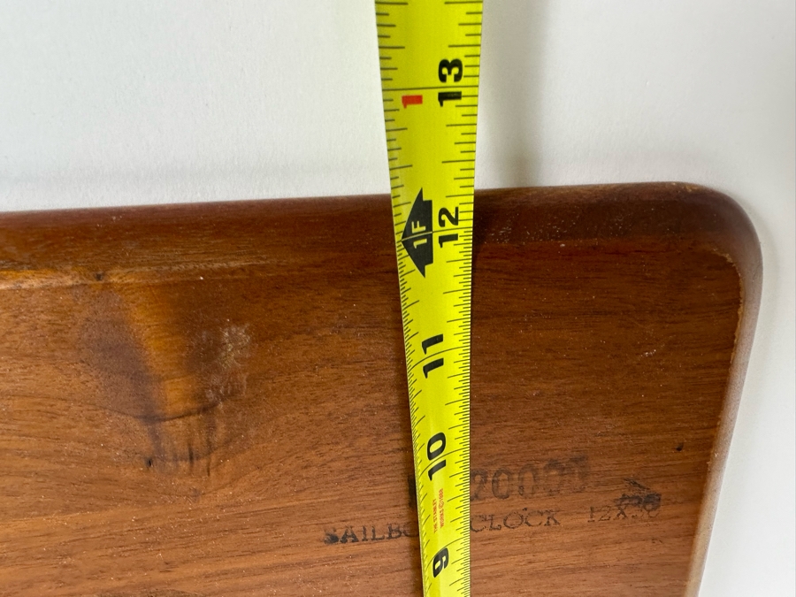 Vintage Mid-Century Modern Belart Co Sailboat Clock 36'W X 12'H [Photo 9]
