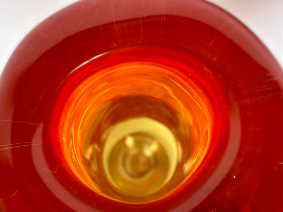 Vintage 1970s Kosta Boda Klas-Goran Tinback Swedish Art Glass Heavy 12'H [Photo 4]