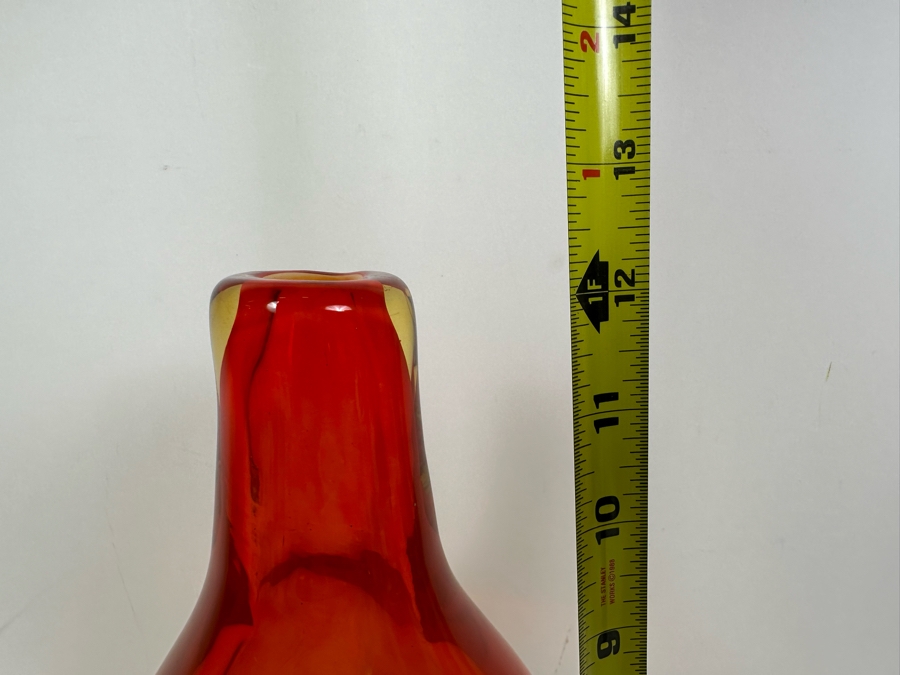 Vintage 1970s Kosta Boda Klas-Goran Tinback Swedish Art Glass Heavy 12'H [Photo 8]