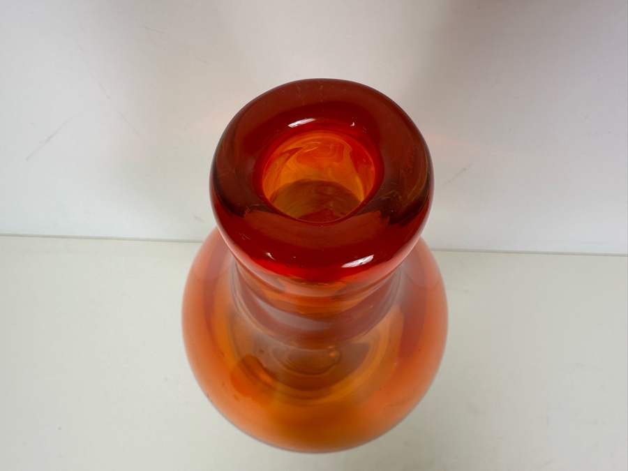 Vintage 1970s Kosta Boda Klas-Goran Tinback Swedish Art Glass Heavy 12'H [Photo 5]