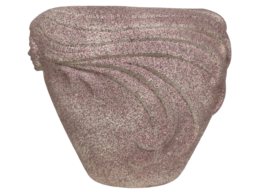Woman's Flowing Hair Plaster Vase 13'W X 6'D X 11'H