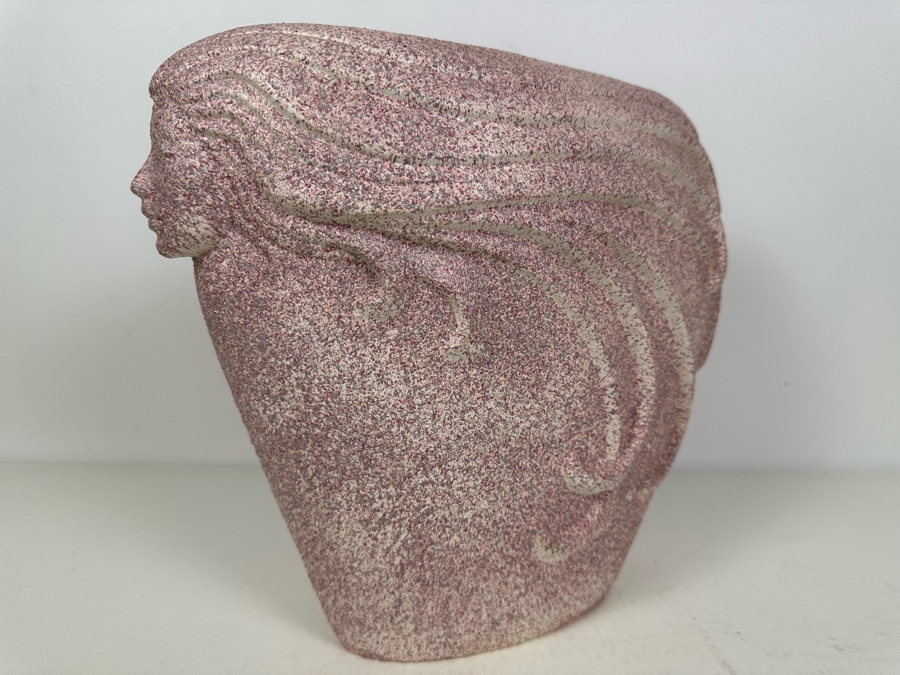 Woman's Flowing Hair Plaster Vase 13'W X 6'D X 11'H [Photo 4]