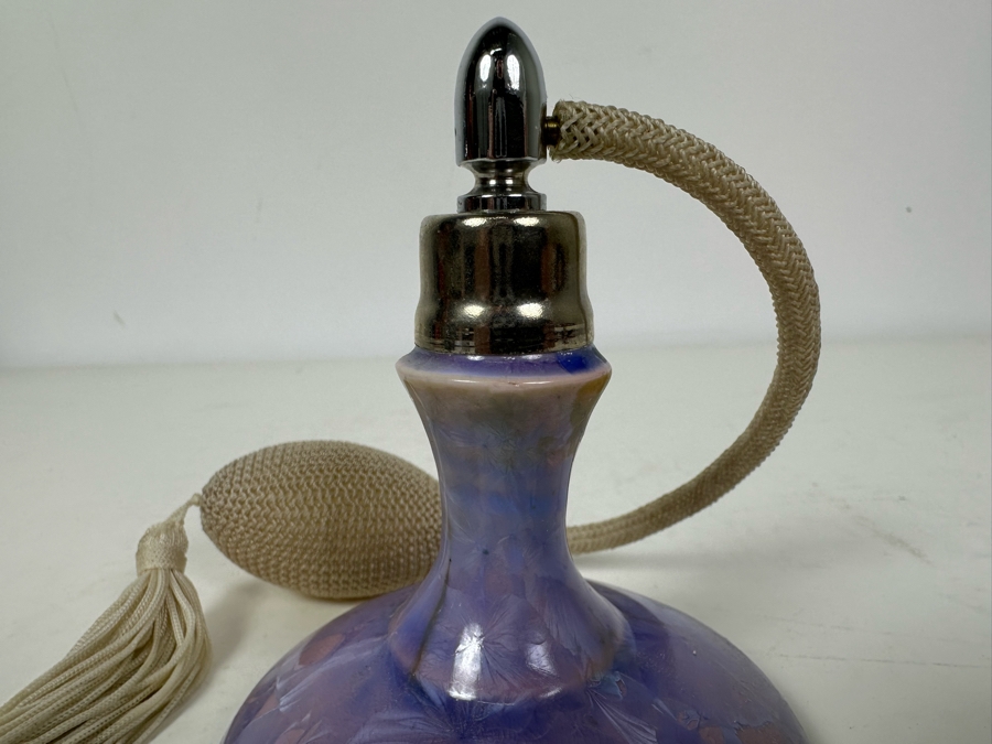 Artist Signed Art Pottery Perfume Bottle 4'H [Photo 4]