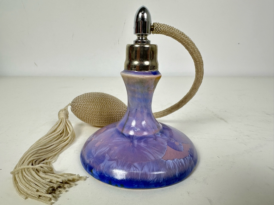 Artist Signed Art Pottery Perfume Bottle 4'H [Photo 2]