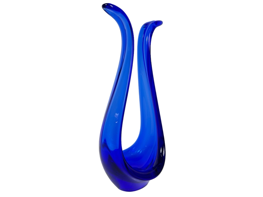 Blue Art Glass Sculpture 11.5'H [Photo 1]