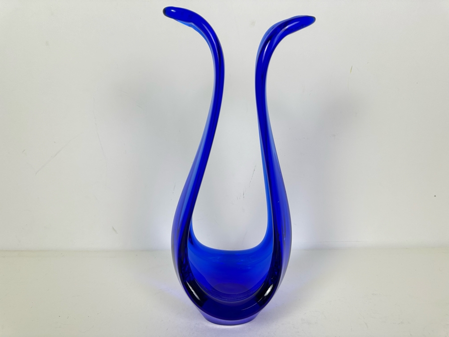 Blue Art Glass Sculpture 11.5'H [Photo 2]