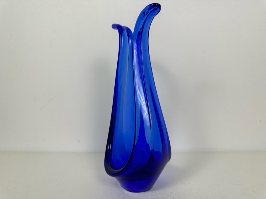 Blue Art Glass Sculpture 11.5'H [Photo 3]