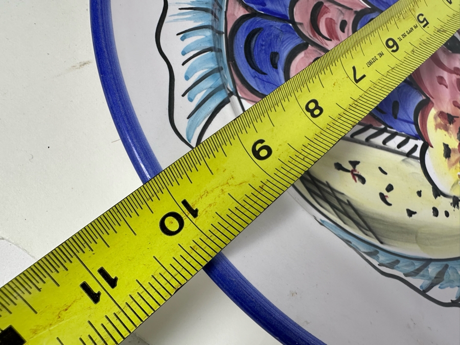 Set Of Five Hand Painted Italian Fish Plates Vietri 10.25'R [Photo 5]