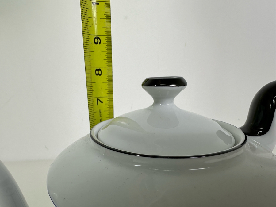 Christian Dior Fine China Rayure 55 Pattern Teapot 8'H [Photo 6]