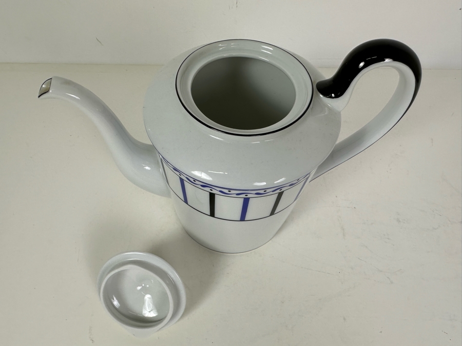 Christian Dior Fine China Rayure 55 Pattern Teapot 8'H [Photo 3]