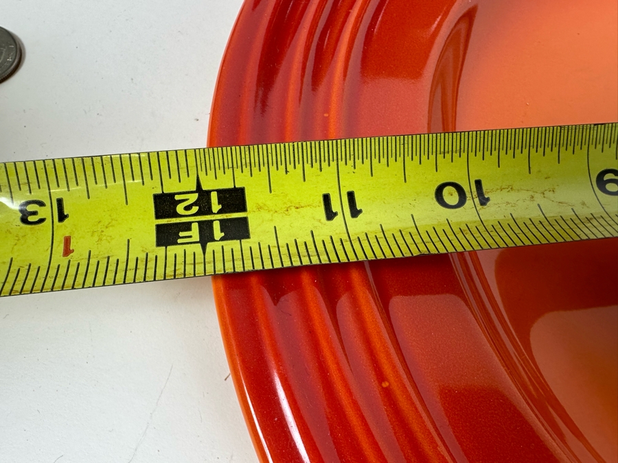 Le Creuset Stoneware Plates 12'R (3) Red Plates & (2) Orange Plates [Photo 5]