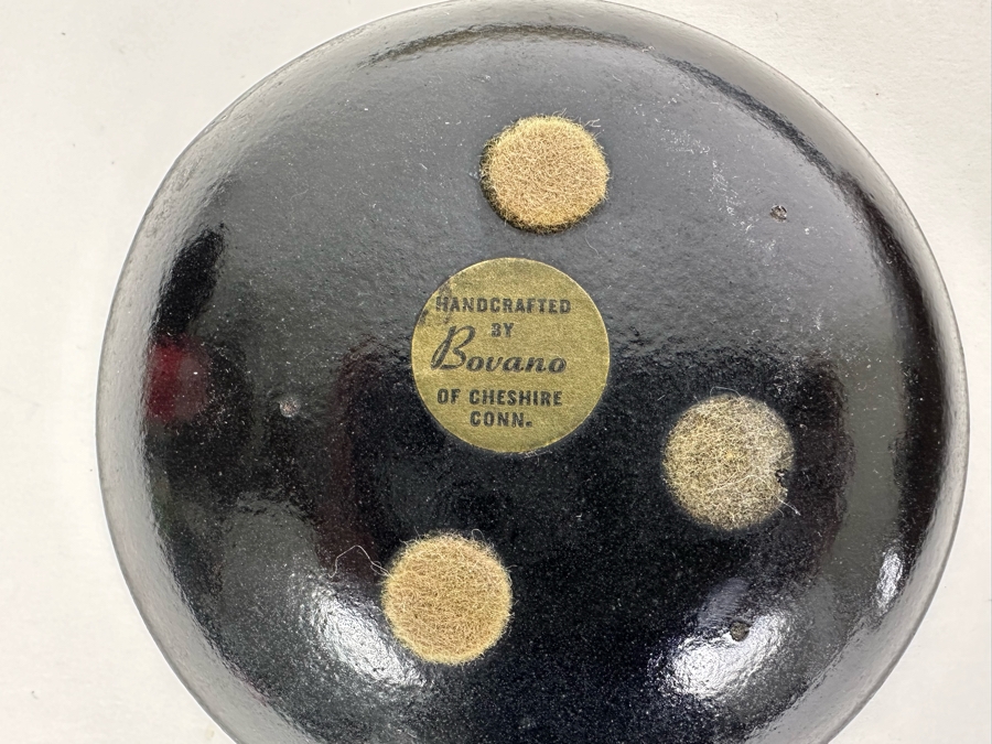 Collection Of Six Handmade Enamel Copper Plates Dishes Of Various Makes Including Annemarie Davidson And Bovano 4' - 5.75' [Photo 13]