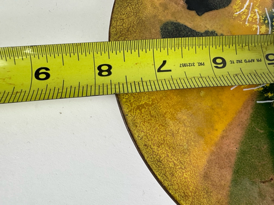 (4) Handmade Enamel Copper Plates Dishes Of Various Makes Including Annemarie Davidson 7.75'R [Photo 11]