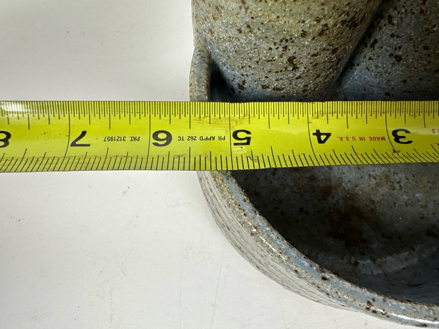 Signed Studio Pottery Vase 5.5'W X 6'H [Photo 6]