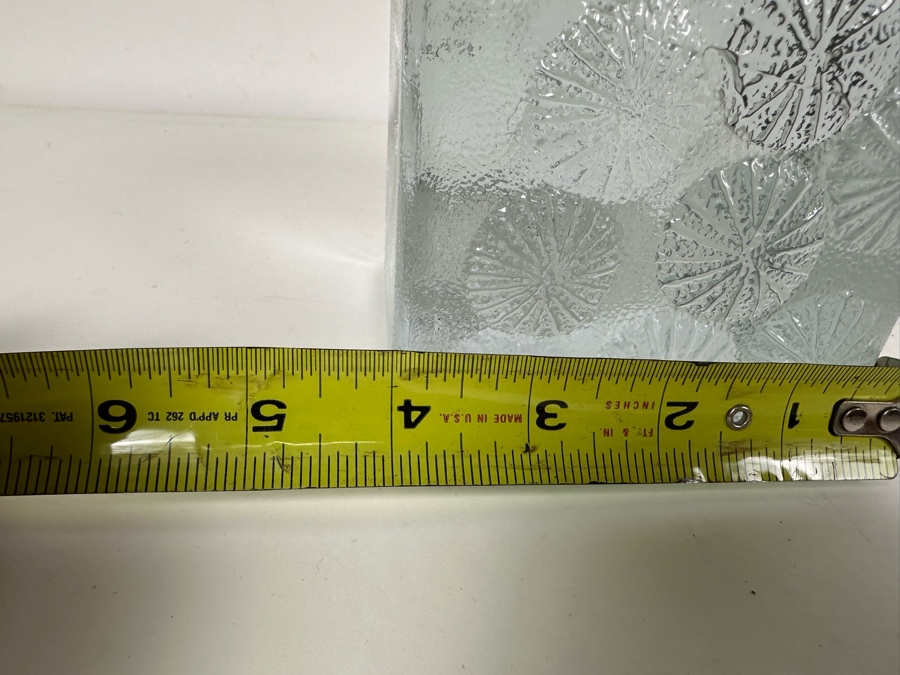 Vintage MCM Blenko Ice Cube Glass Bookend Designed By Joel Myers 4'H [Photo 7]