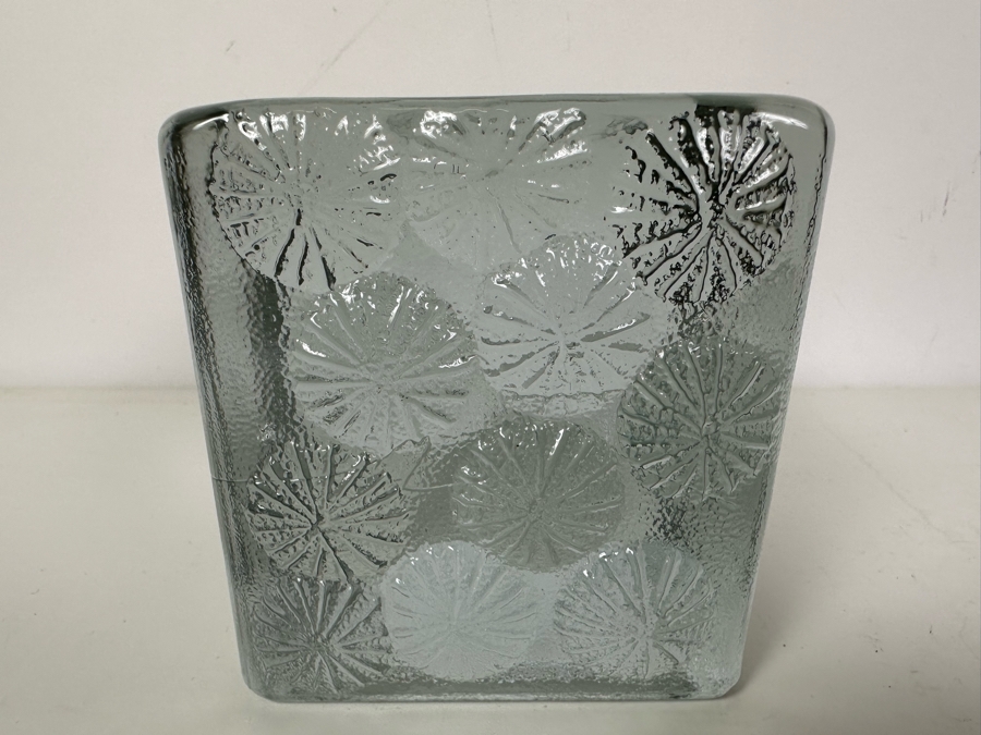 Vintage MCM Blenko Ice Cube Glass Bookend Designed By Joel Myers 4'H [Photo 4]