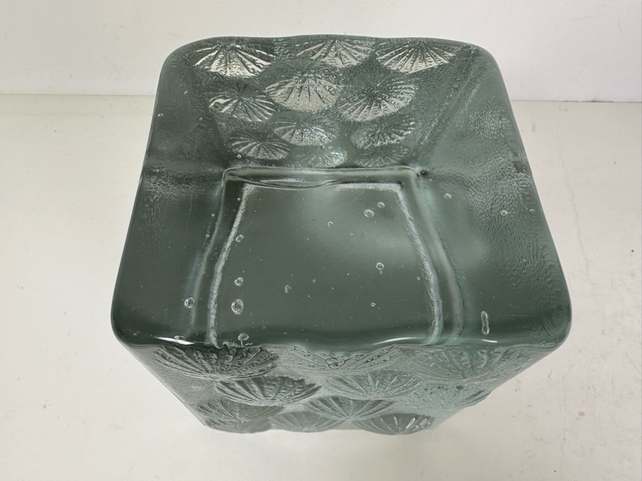 Vintage MCM Blenko Ice Cube Glass Bookend Designed By Joel Myers 4'H [Photo 5]