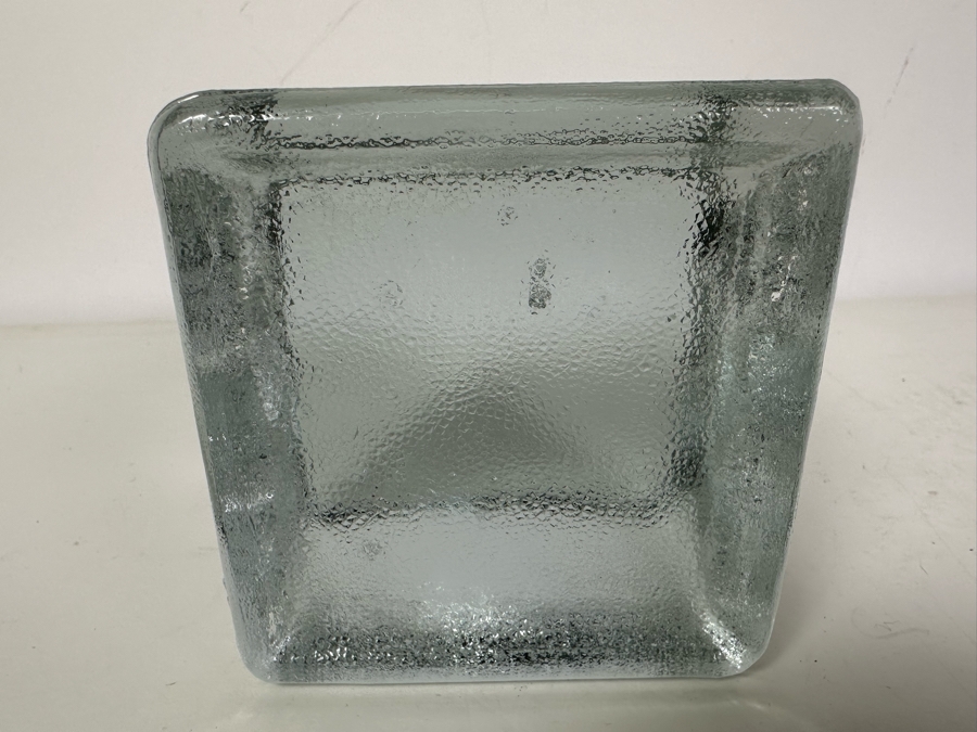 Vintage MCM Blenko Ice Cube Glass Bookend Designed By Joel Myers 4'H [Photo 6]
