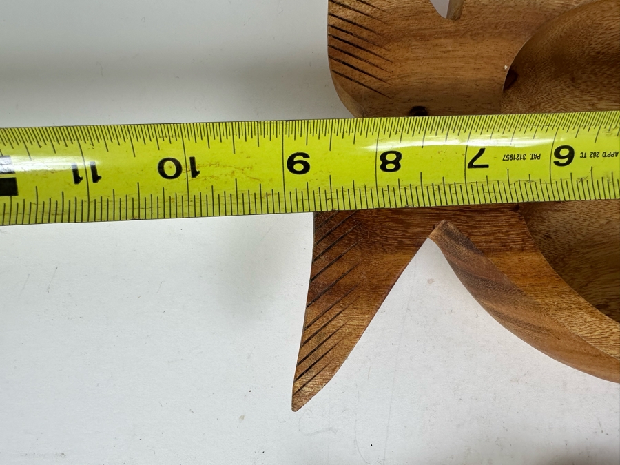 Pair Of Vintage Wooden Fish Platter Bowls 9'W - 17'W [Photo 7]