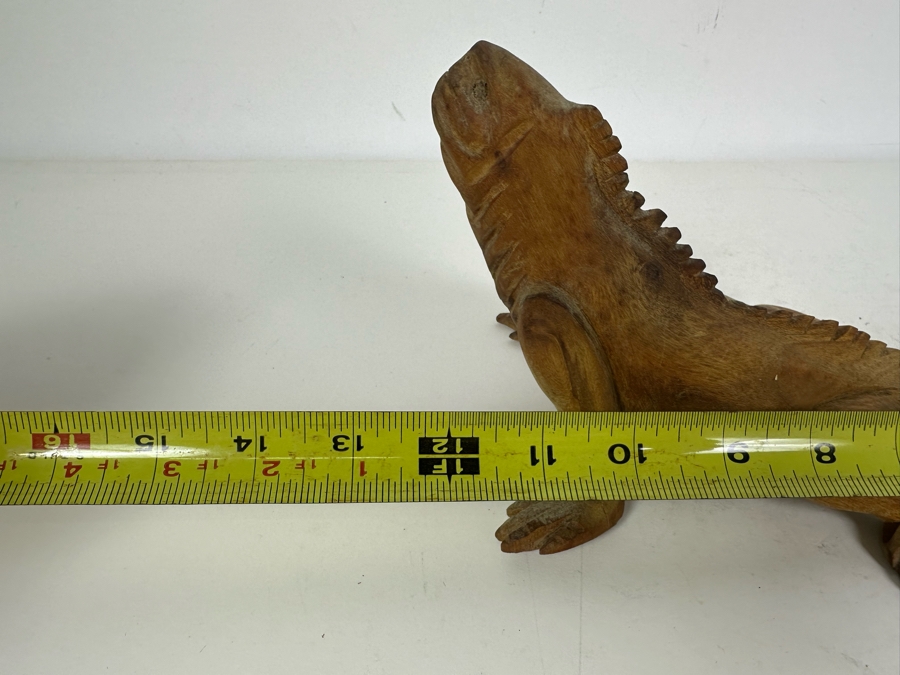 Carved Wooden Salmon Fish Wall Decor 17.5'L And Carved Wooden Iguana Lizard 12'L [Photo 7]