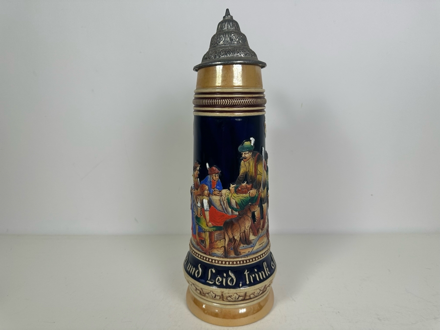 Large Original King Stoneware Beer Stein From Western Germany 14.5'H [Photo 2]