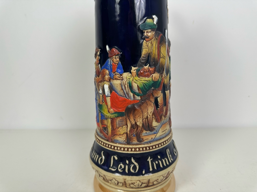 Large Original King Stoneware Beer Stein From Western Germany 14.5'H [Photo 3]