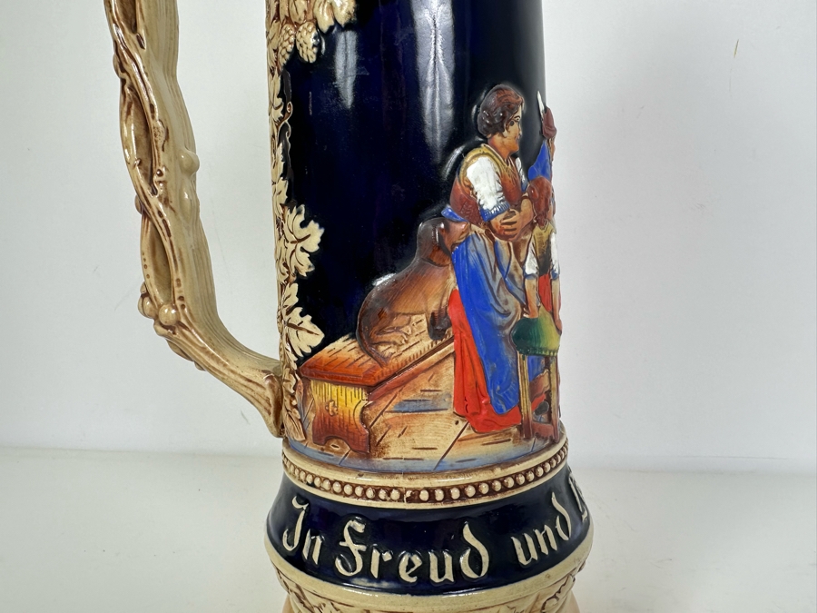 Large Original King Stoneware Beer Stein From Western Germany 14.5'H [Photo 5]