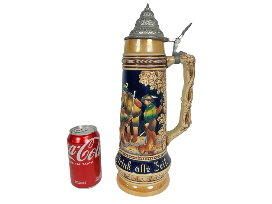 Large Original King Stoneware Beer Stein From Western Germany 14.5'H [Photo 1]