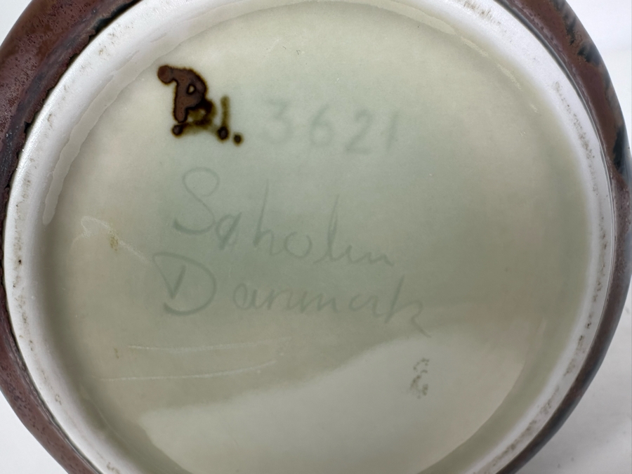 Vintage Mid-Century Modern Soholm Denmark Studio Pottery Vase 5'W X 3'H [Photo 4]