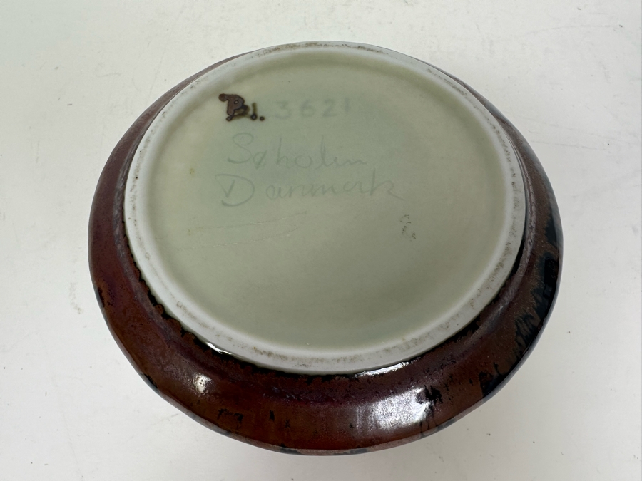 Vintage Mid-Century Modern Soholm Denmark Studio Pottery Vase 5'W X 3'H [Photo 3]