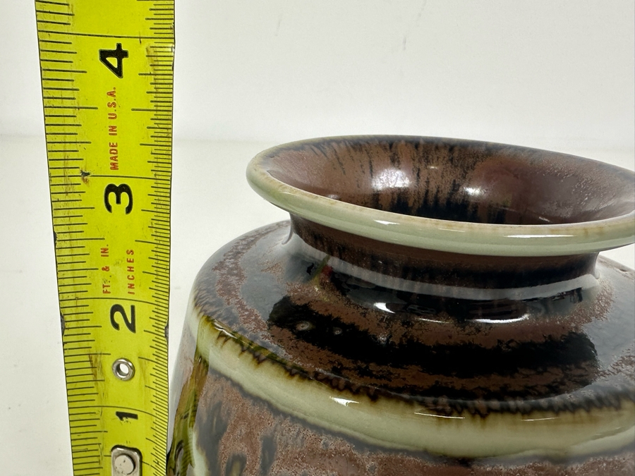 Vintage Mid-Century Modern Soholm Denmark Studio Pottery Vase 5'W X 3'H [Photo 6]