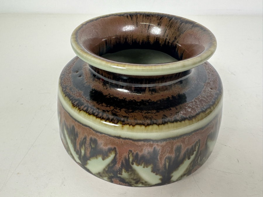 Vintage Mid-Century Modern Soholm Denmark Studio Pottery Vase 5'W X 3'H [Photo 2]