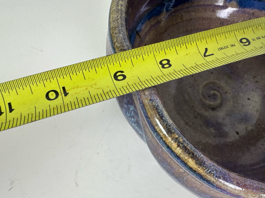 Signed Cuzick Studio Pottery Bowl 9'W X 4'H [Photo 9]