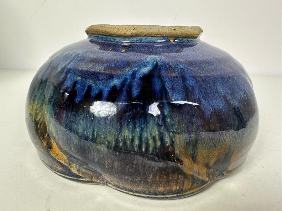 Signed Cuzick Studio Pottery Bowl 9'W X 4'H [Photo 7]