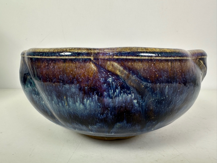 Signed Cuzick Studio Pottery Bowl 9'W X 4'H [Photo 3]