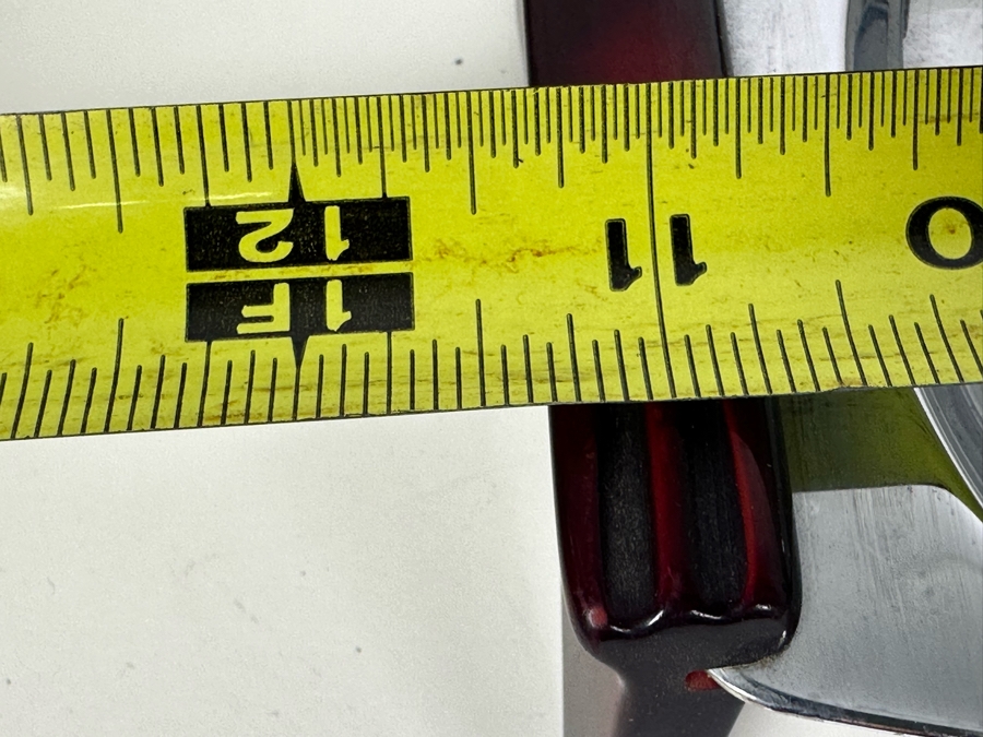 Vintage MCM Chrome With Bakelite Handles Serving Dish Bowl Gourmates Glo-Hill Canada 11.25'W X 4.5'D [Photo 5]