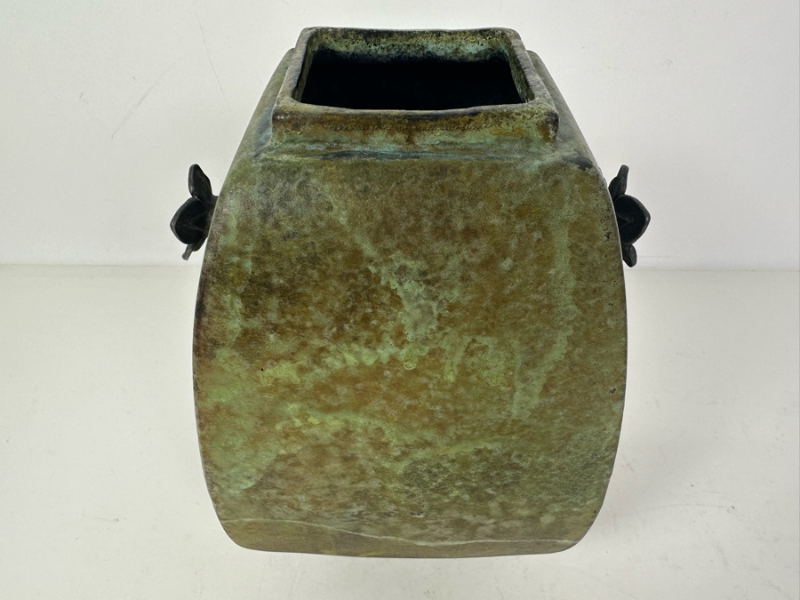 Vintage Signed Tony Evans Raku Studio Pottery Vase 9'H [Photo 4]